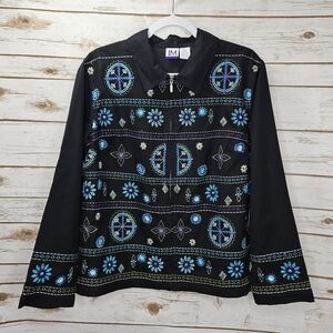 JM Collection Embroided Jacket Size Medium